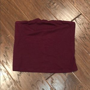 American Eagle Maroon Tube Top